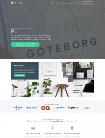 eCommerce website: Mapiful