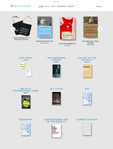 eCommerce website: Melville House