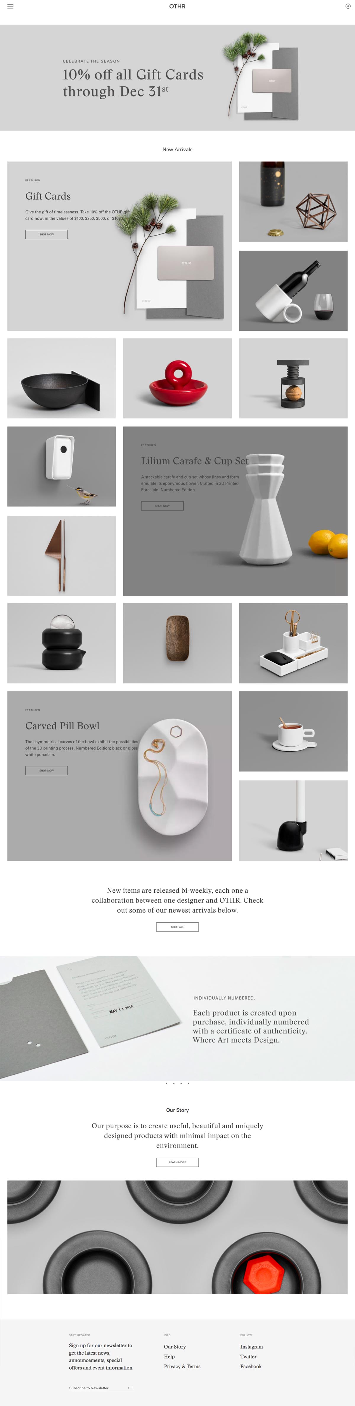 eCommerce website: OTHR