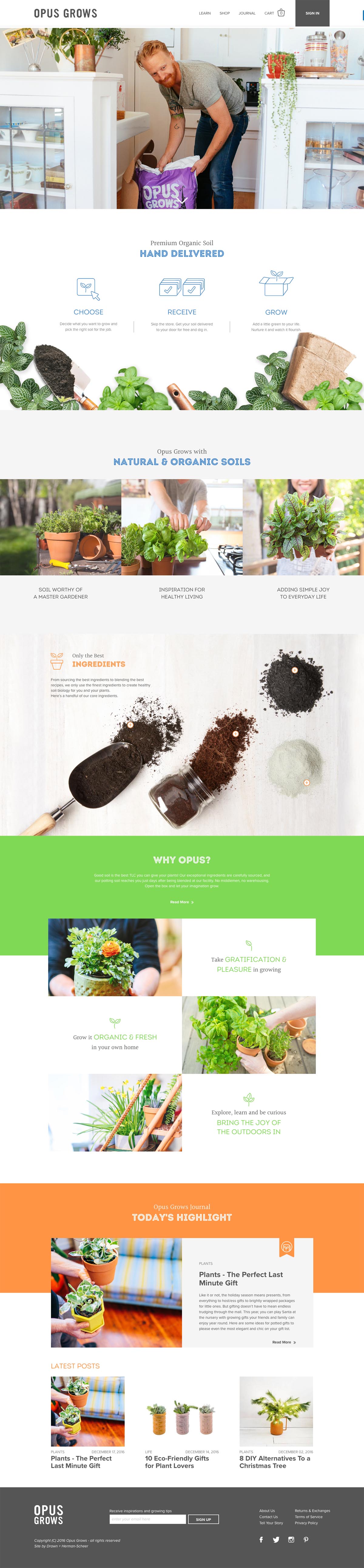 eCommerce website: OpusGrows
