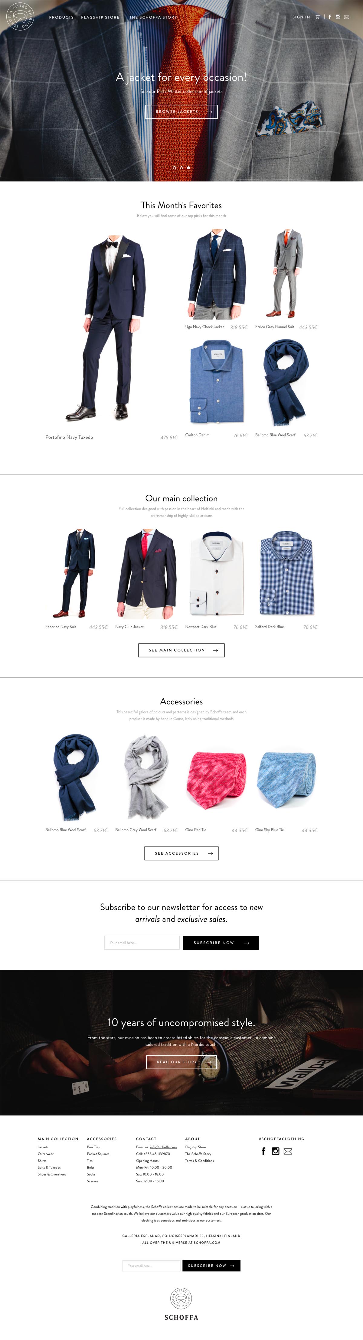 eCommerce website: Schoffa