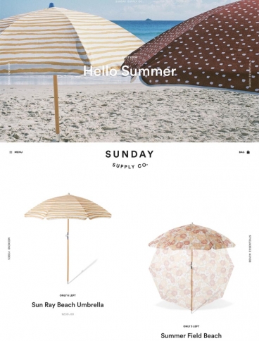 eCommerce website: Sunday Supply Co.