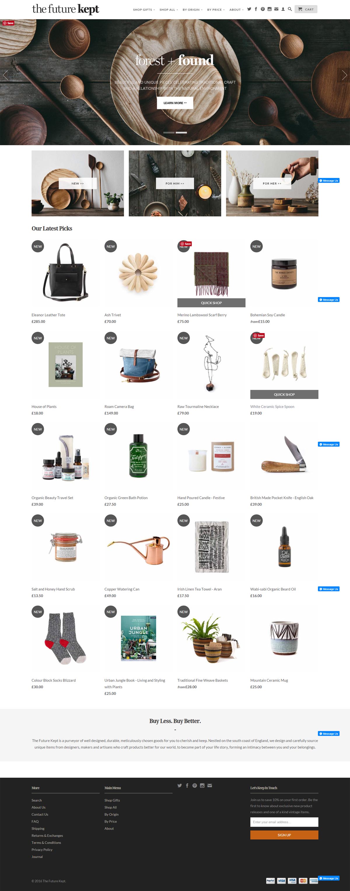 eCommerce website: The Future Kept