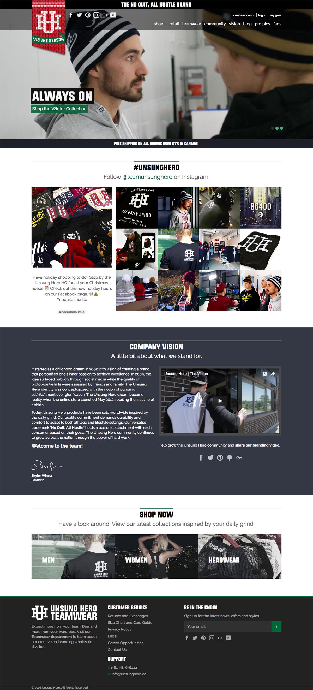 eCommerce website: Unsung Hero