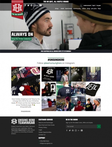 eCommerce website: Unsung Hero