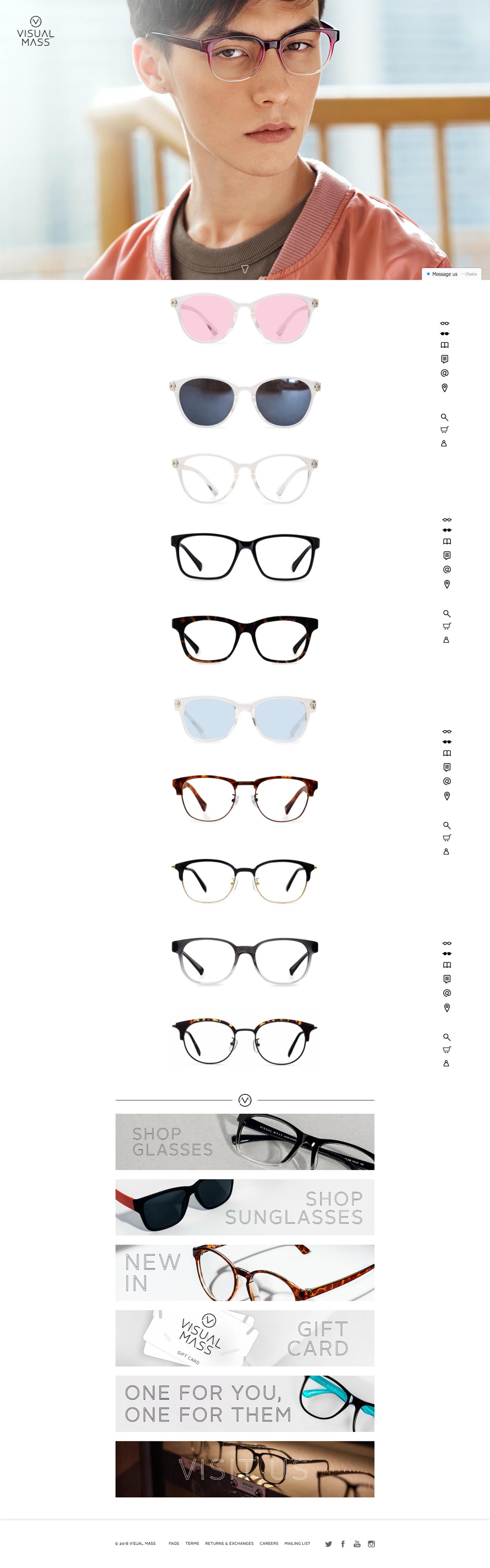 eCommerce website: Visual Mass