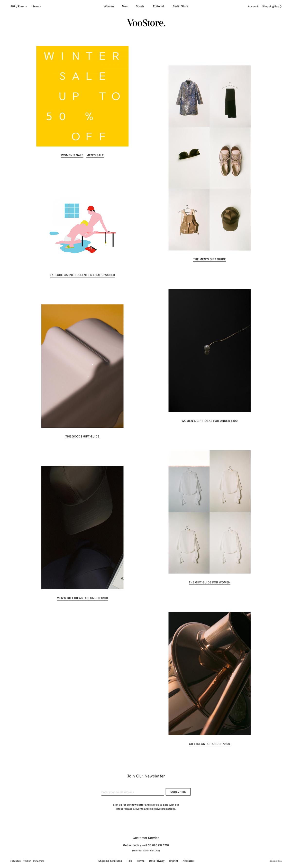 eCommerce website: Voo Store