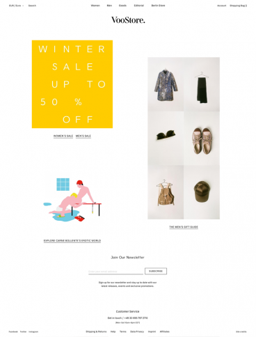eCommerce website: Voo Store