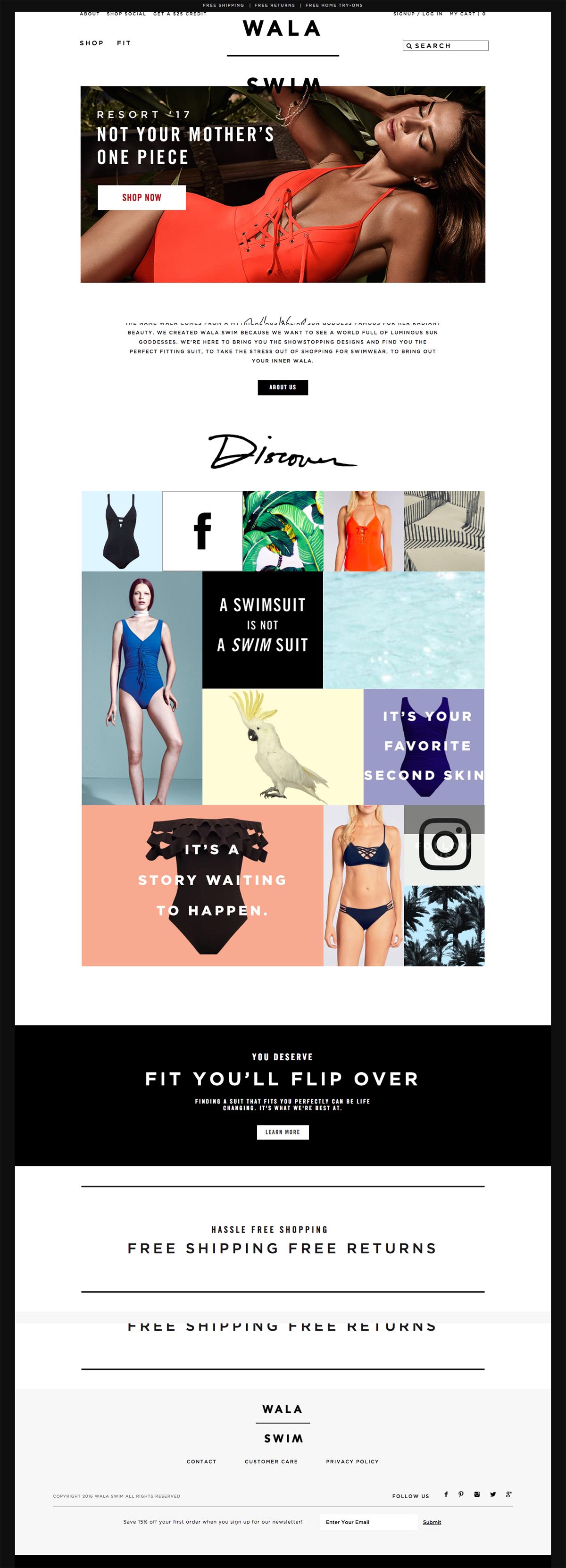 eCommerce website: Wala Swim