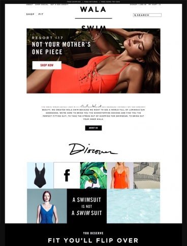 eCommerce website: Wala Swim