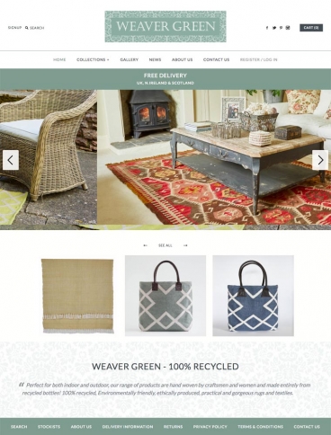 eCommerce website: Weaver Green