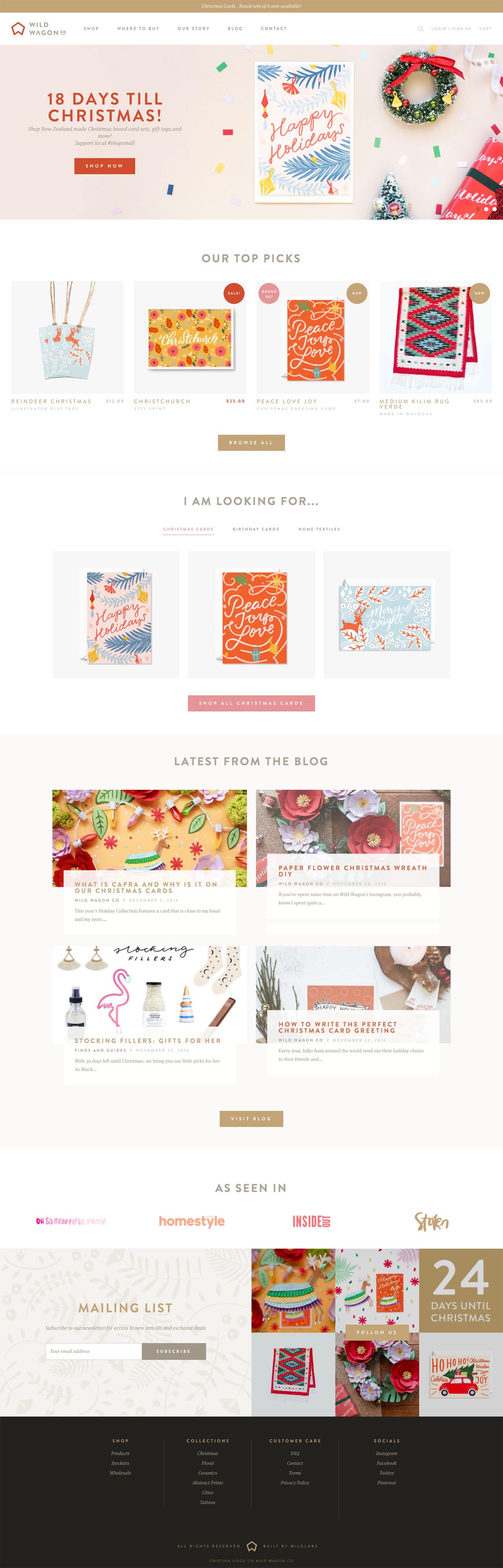 eCommerce website: Wild Wagon Co