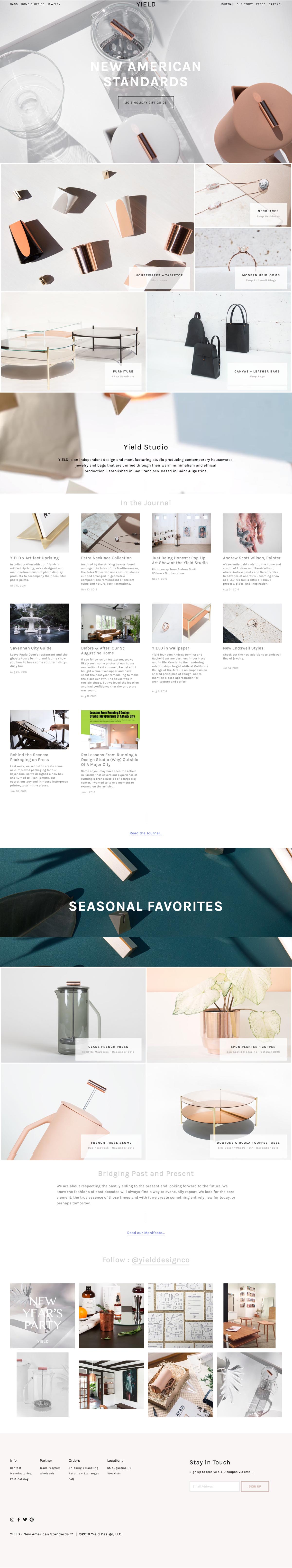 eCommerce website: Yield USA