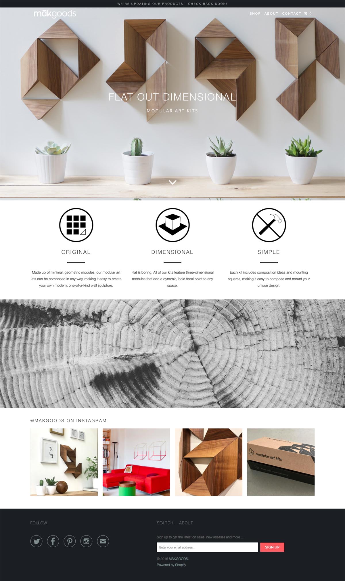 eCommerce website: mākgoods