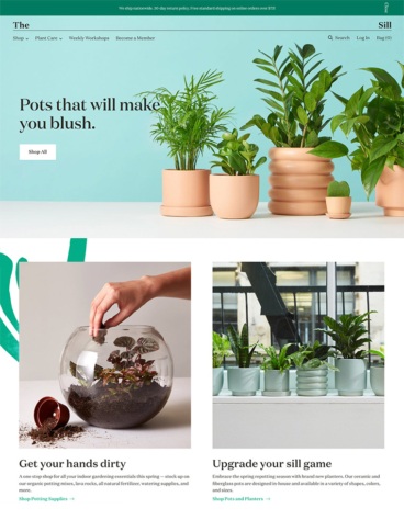 eCommerce website: The Sill