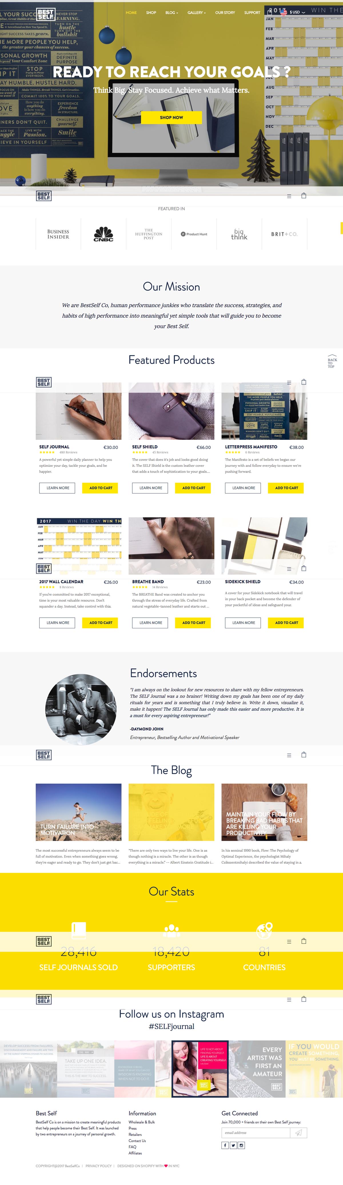 eCommerce website: Best Self