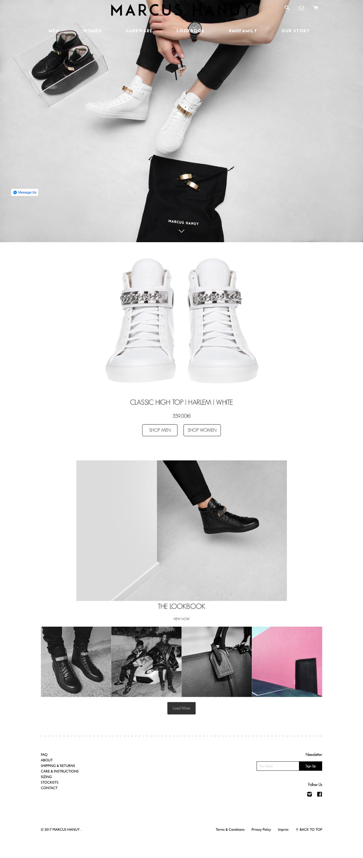 eCommerce website: MARCUS HANUY