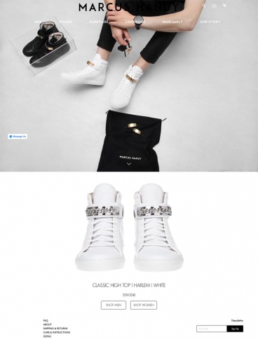 eCommerce website: MARCUS HANUY