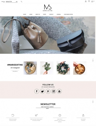 eCommerce website: MARIE SIXTINE