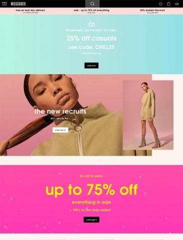 eCommerce website: Missguided