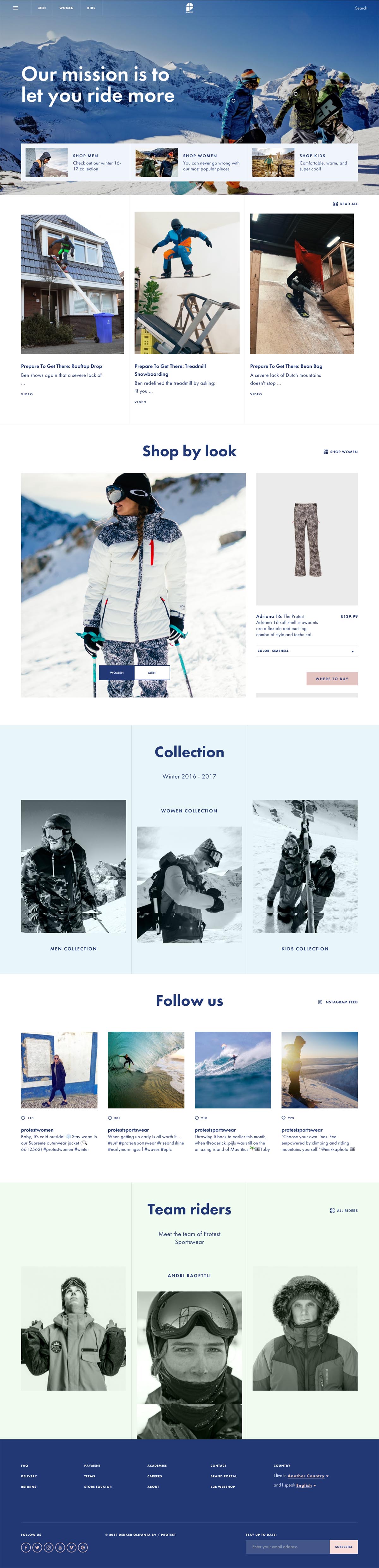 eCommerce website: Protest