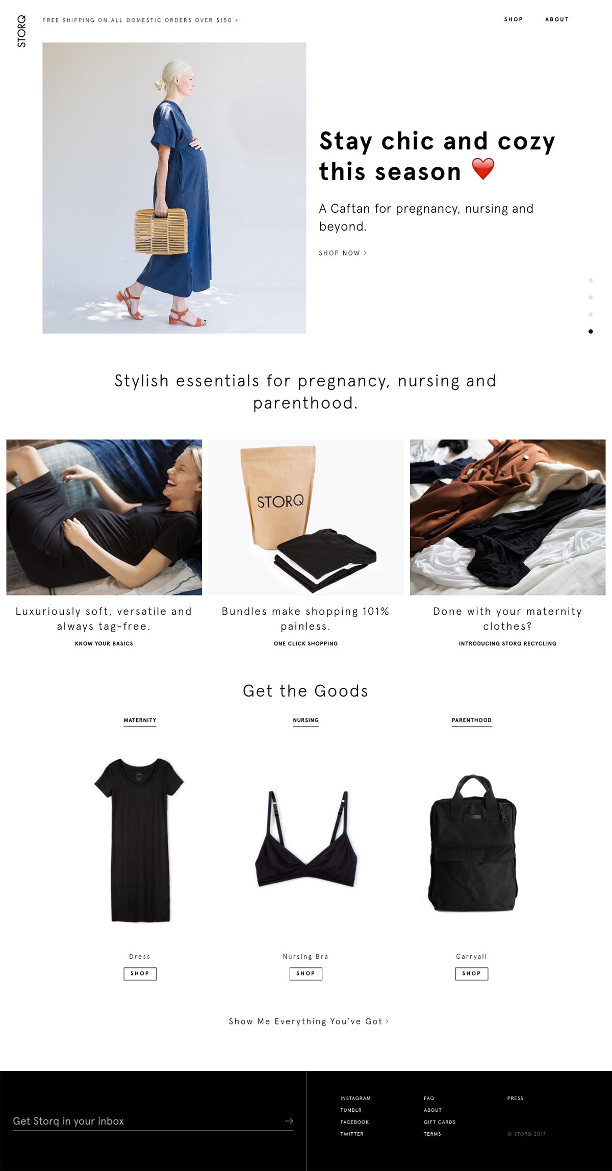 eCommerce website: STORQ