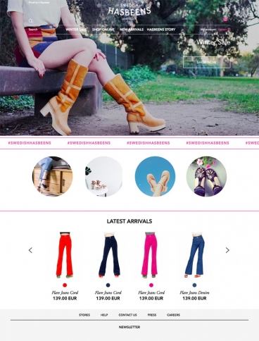eCommerce website: Swedish Hasbeens