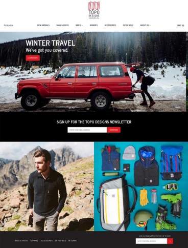 eCommerce website: Topo Designs