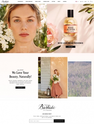 eCommerce website: Bastide