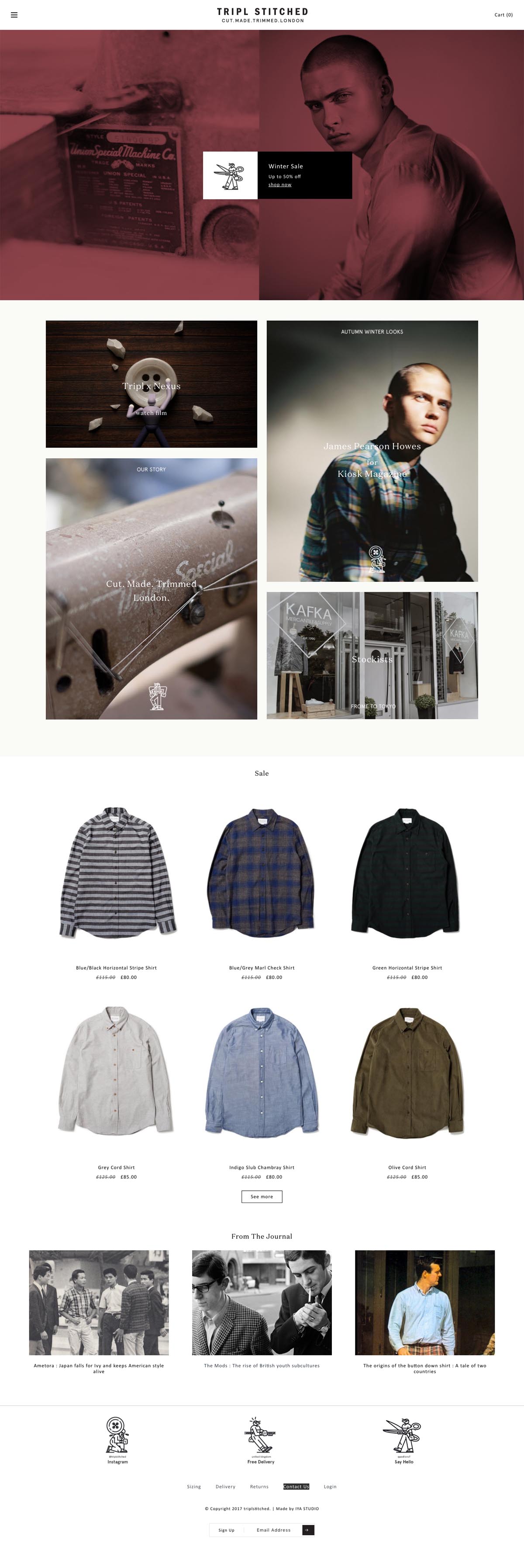 eCommerce website: Triplstitched