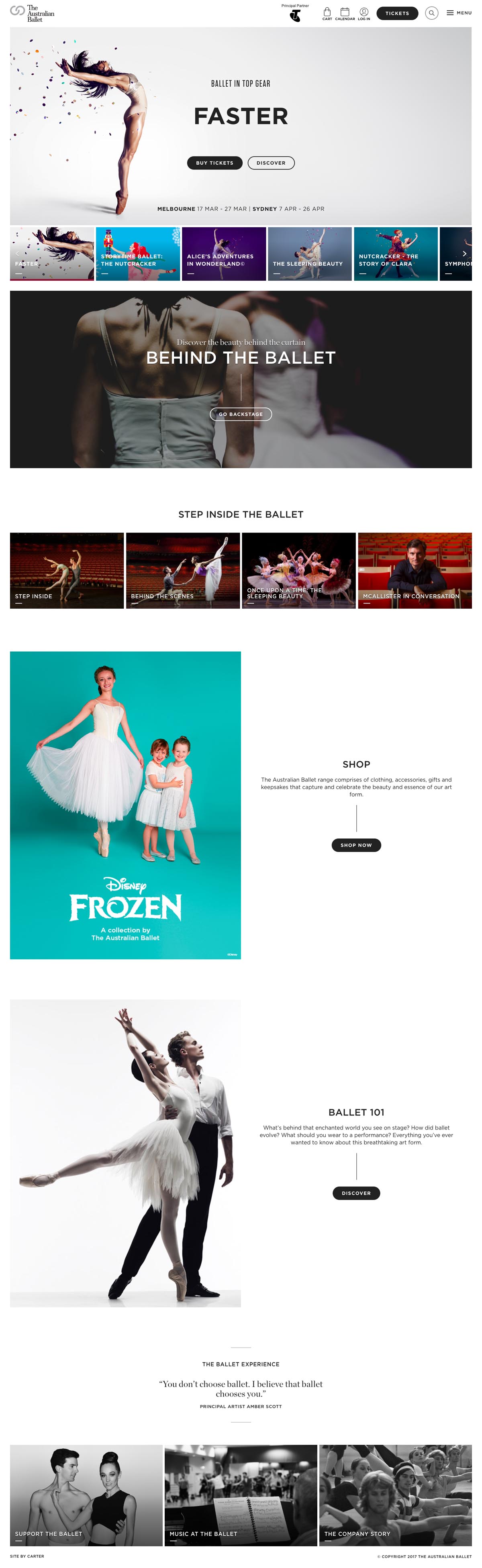 eCommerce website: Australian Ballet