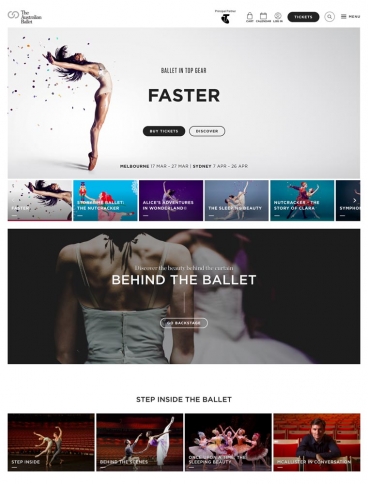 eCommerce website: Australian Ballet