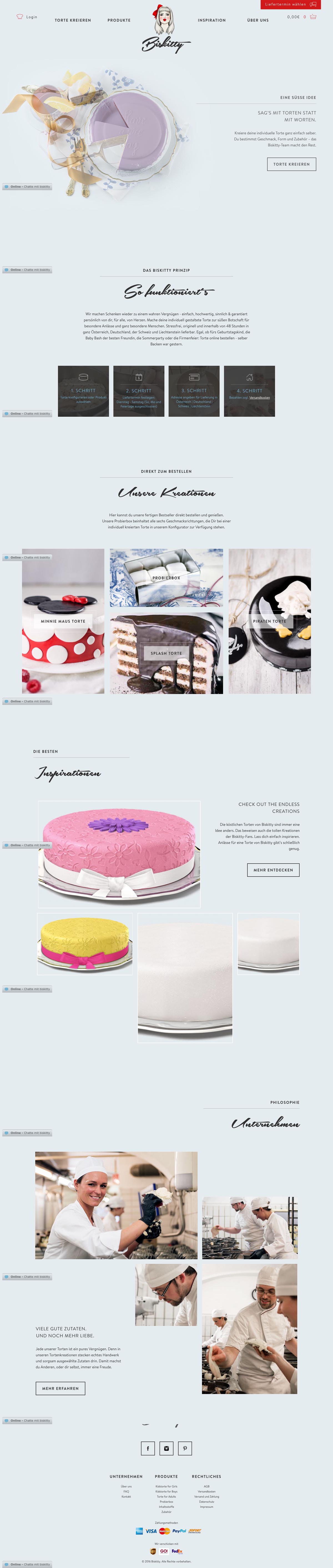 eCommerce website: Biskitty