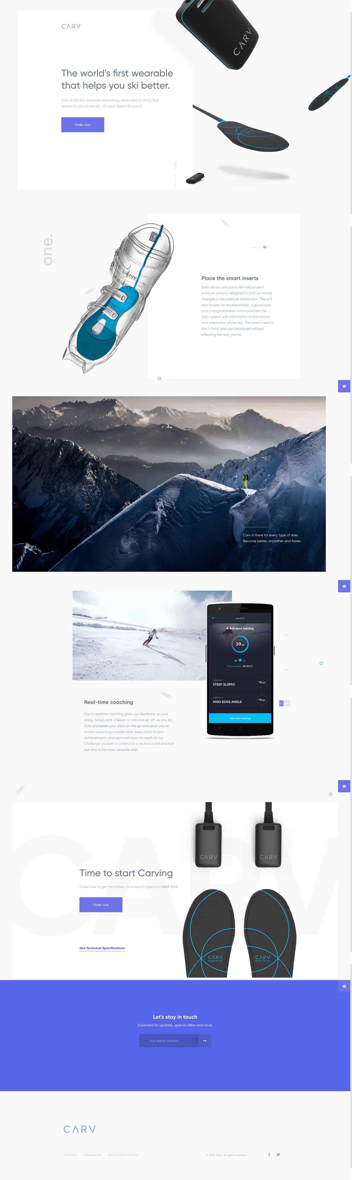 eCommerce website: Carv