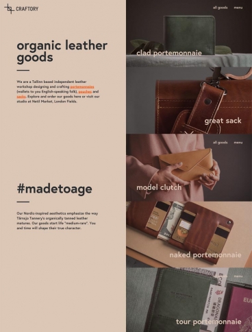 eCommerce website: Craftory