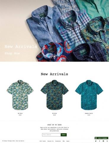 eCommerce website: Gitman Vintage