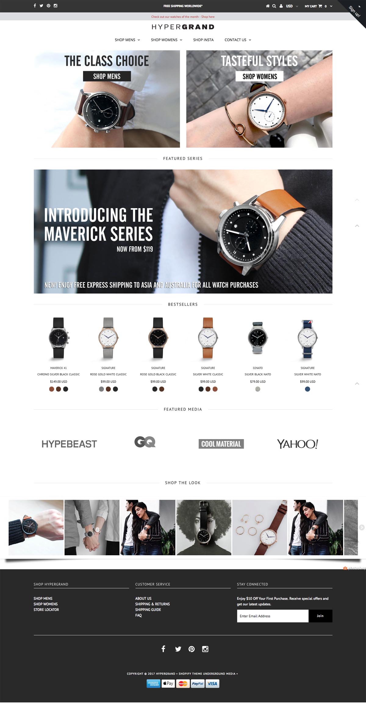 eCommerce website: Hypergrand