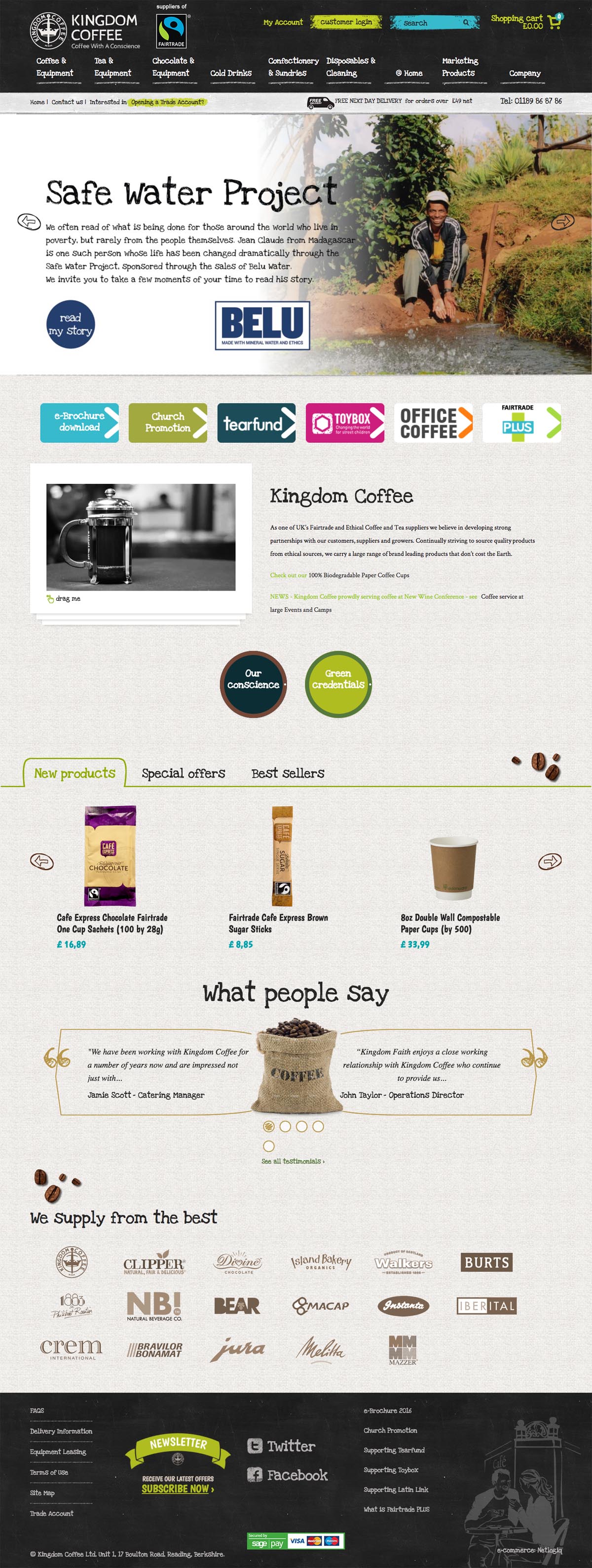 eCommerce website: Kingdom Coffee Ltd