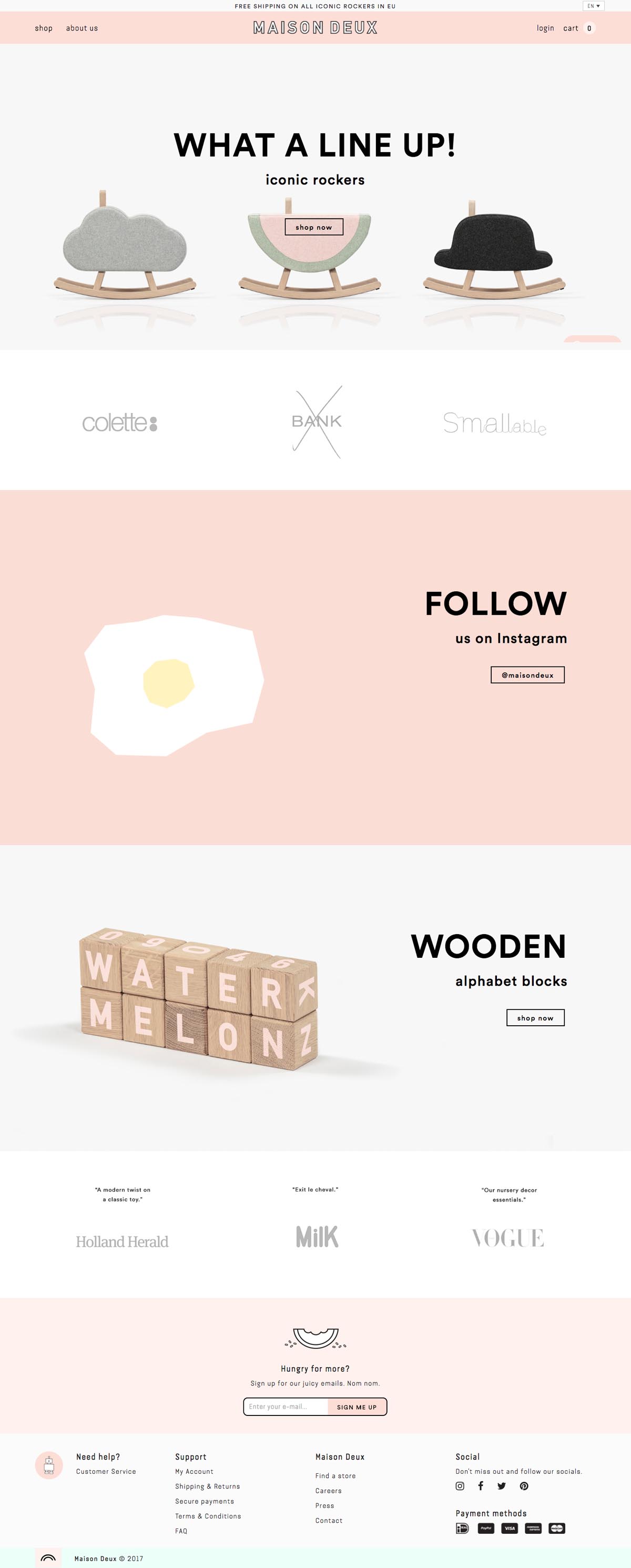 eCommerce website: Maison Deux