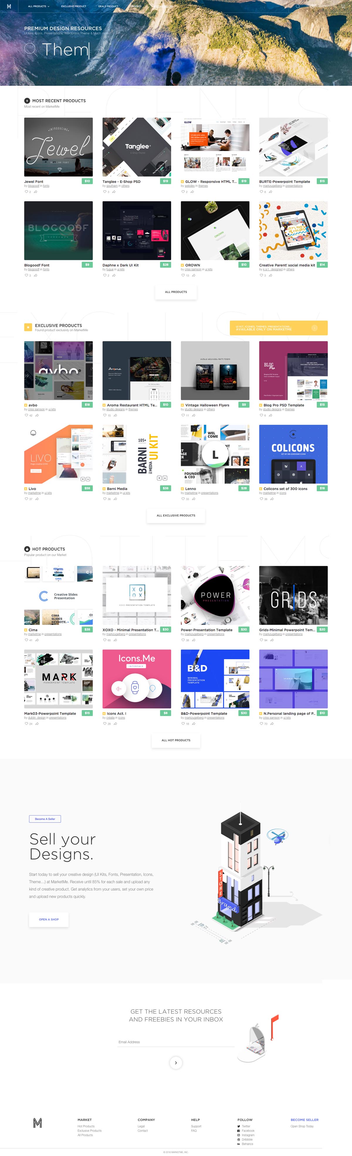 eCommerce website: MarketMe