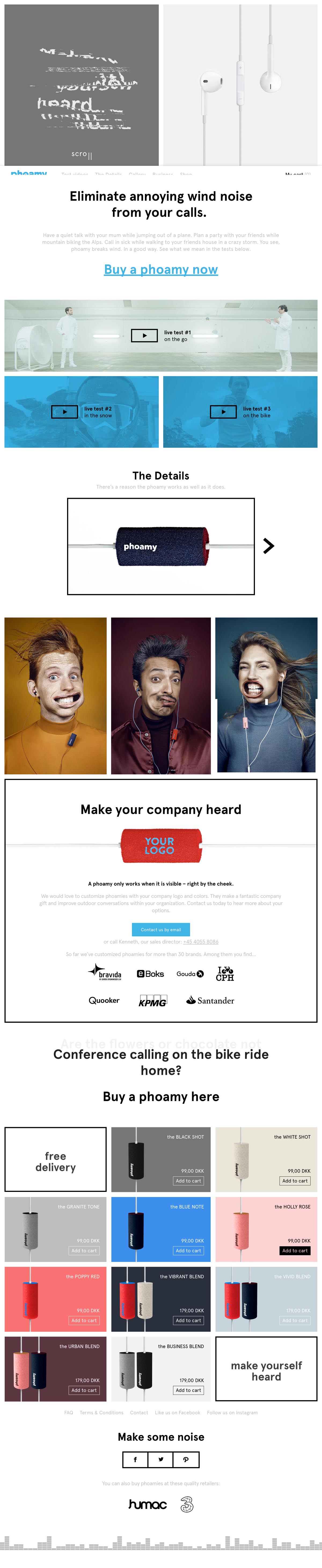 eCommerce website: Phoamy