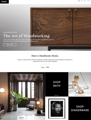 eCommerce website: TRNK