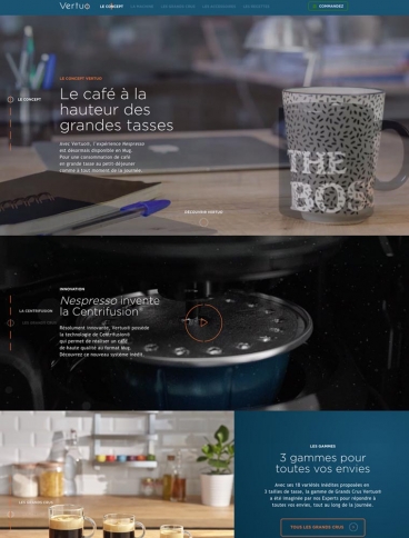 eCommerce website: Vertuo