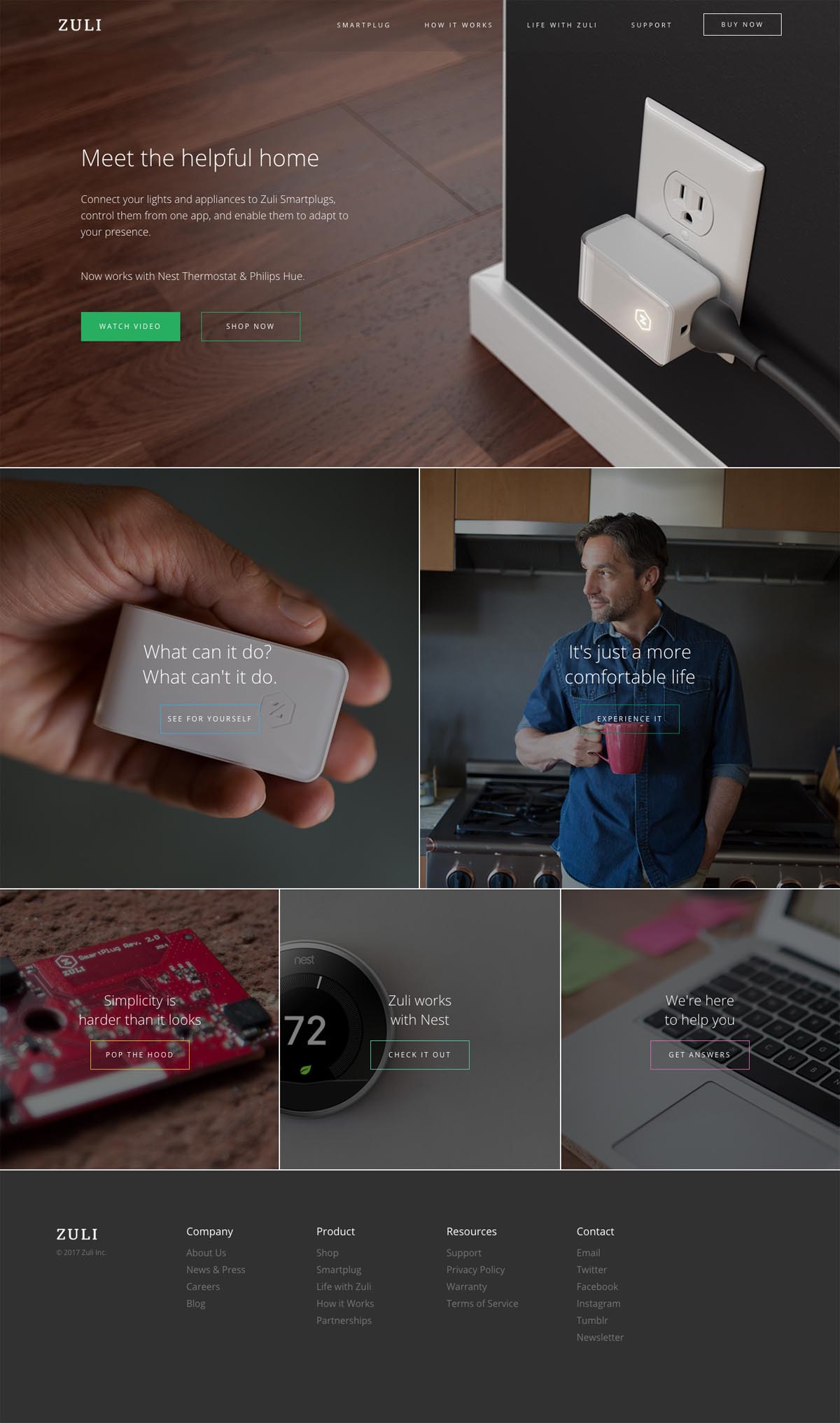 eCommerce website: Zuli