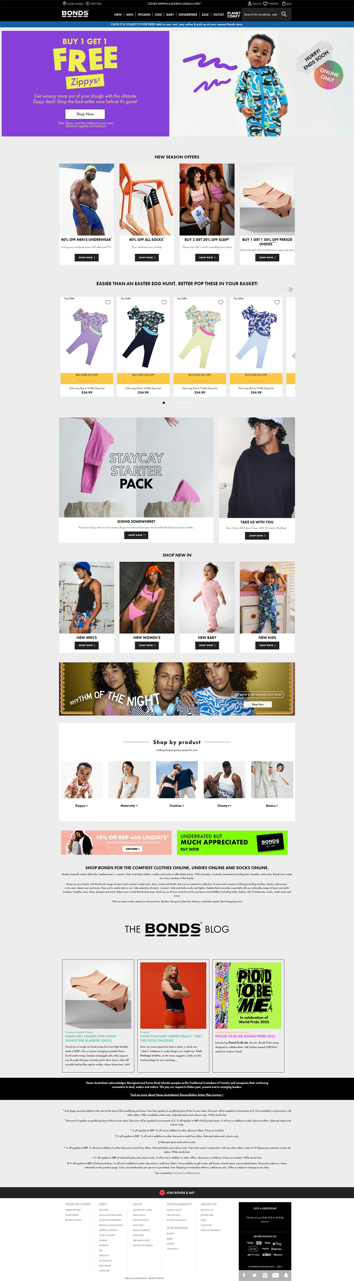 eCommerce website: Bonds