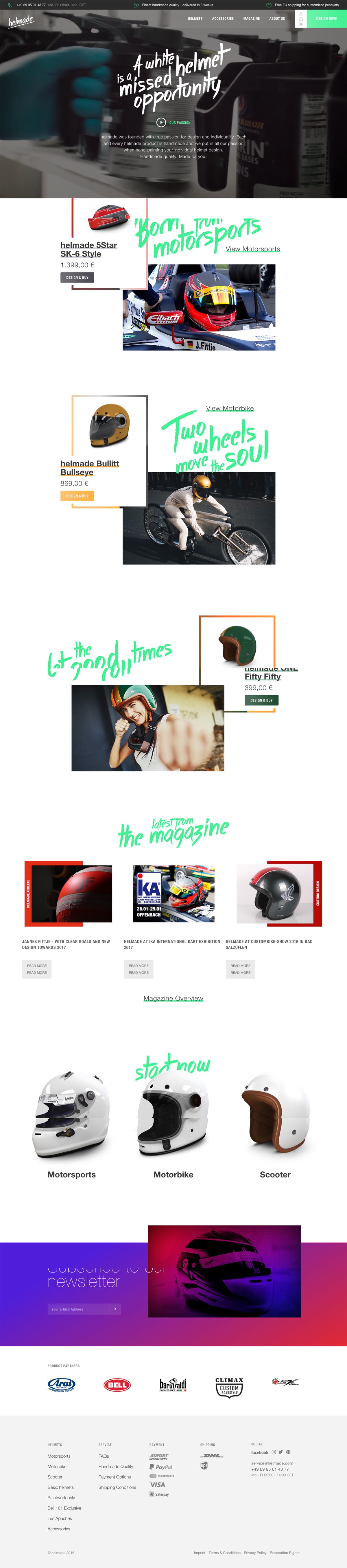 eCommerce website: helmade