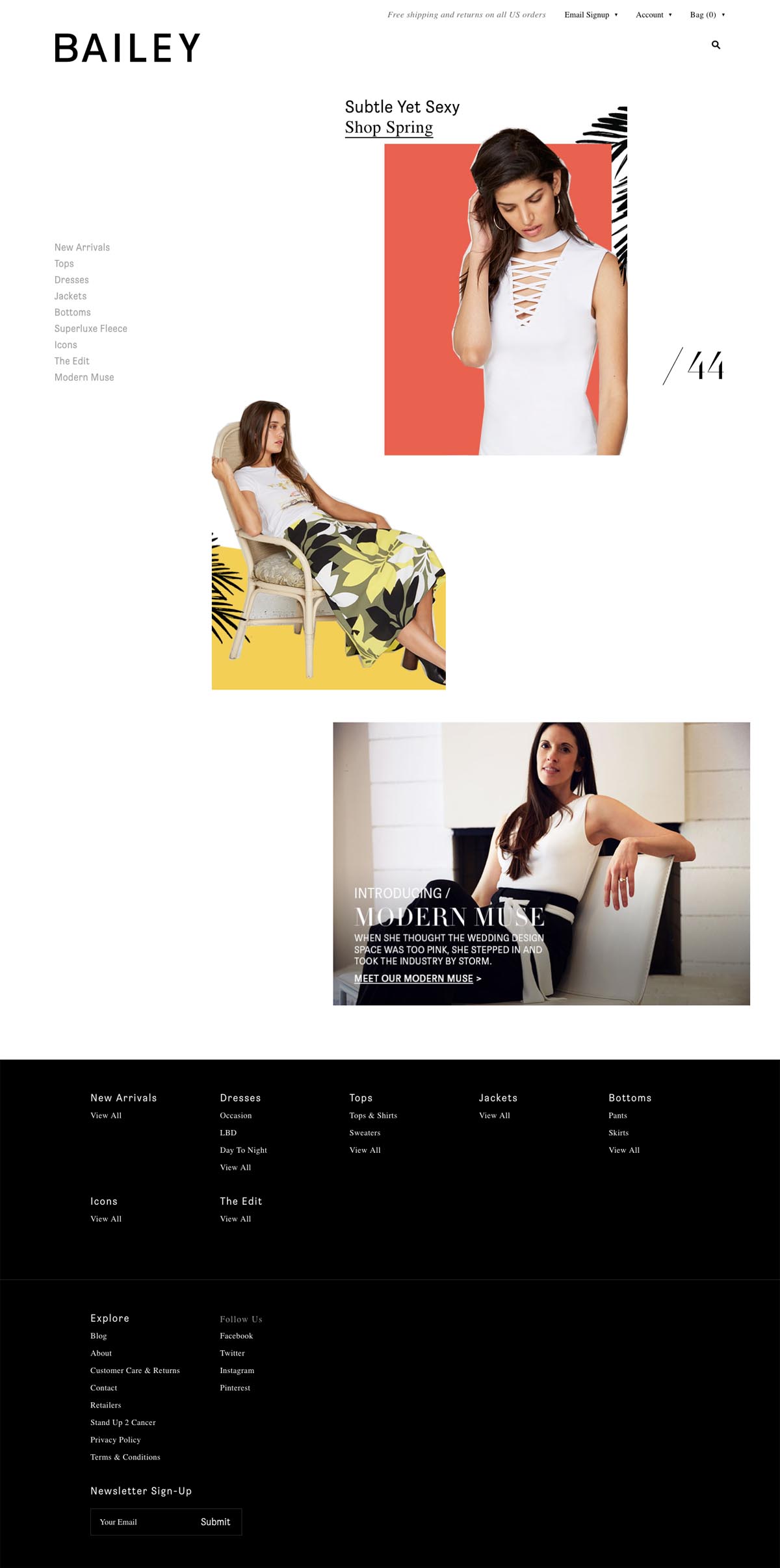 eCommerce website: Bailey44