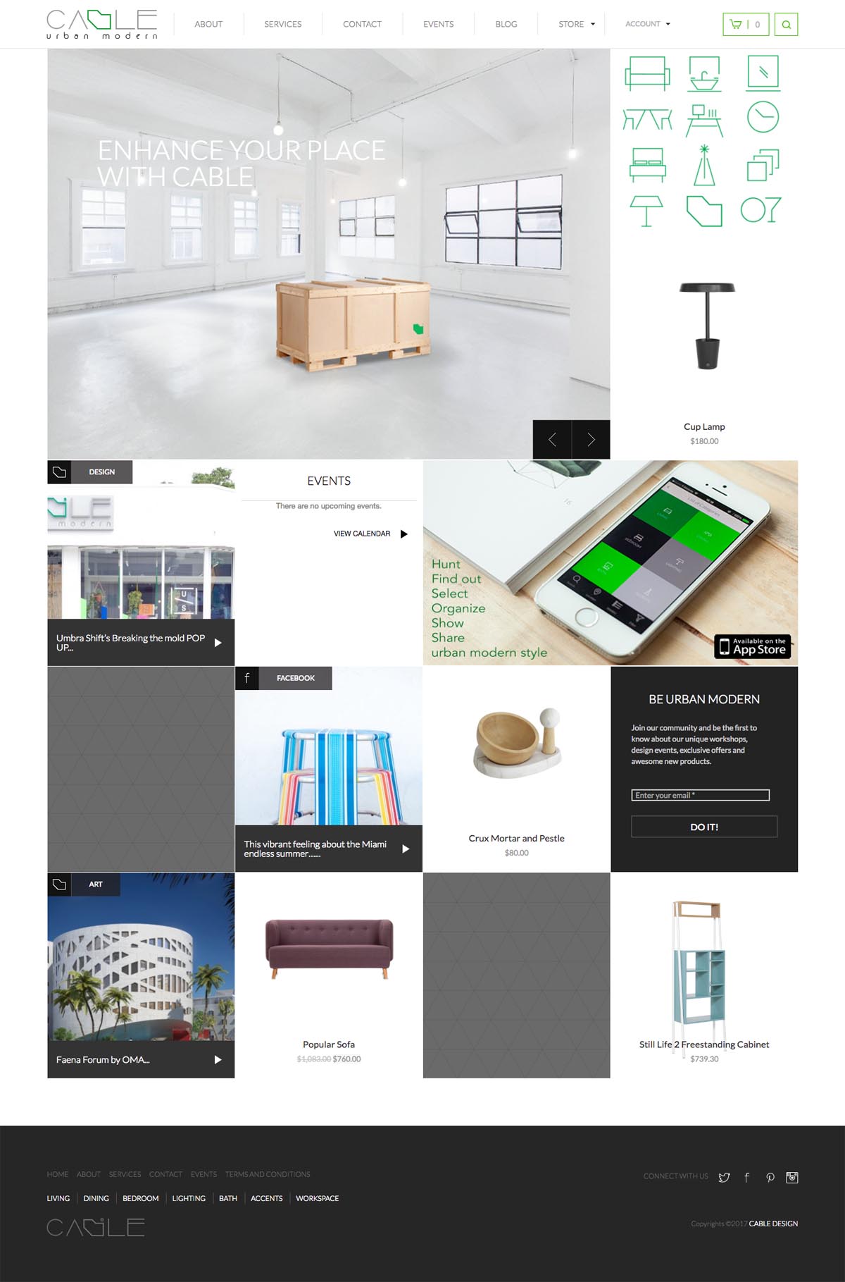eCommerce website: CABLE Urban Modern