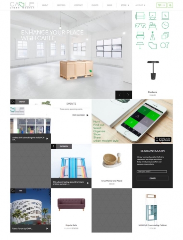 eCommerce website: CABLE Urban Modern