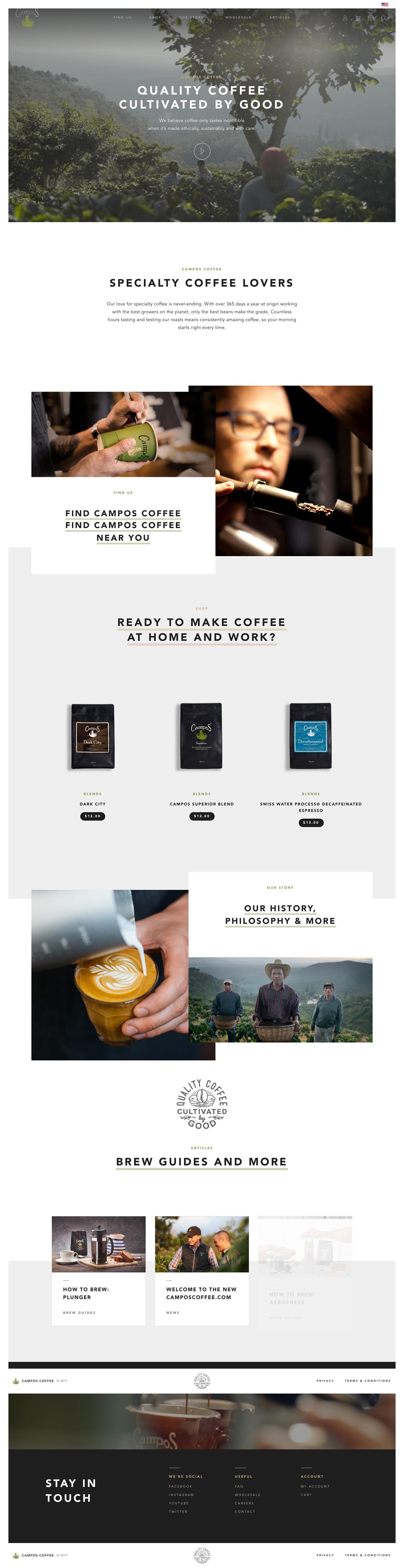 eCommerce website: Campos Coffee